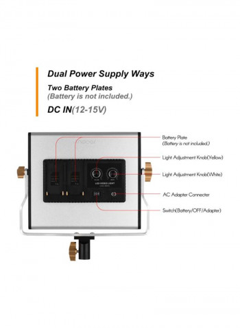 LED Video Light Panel Black