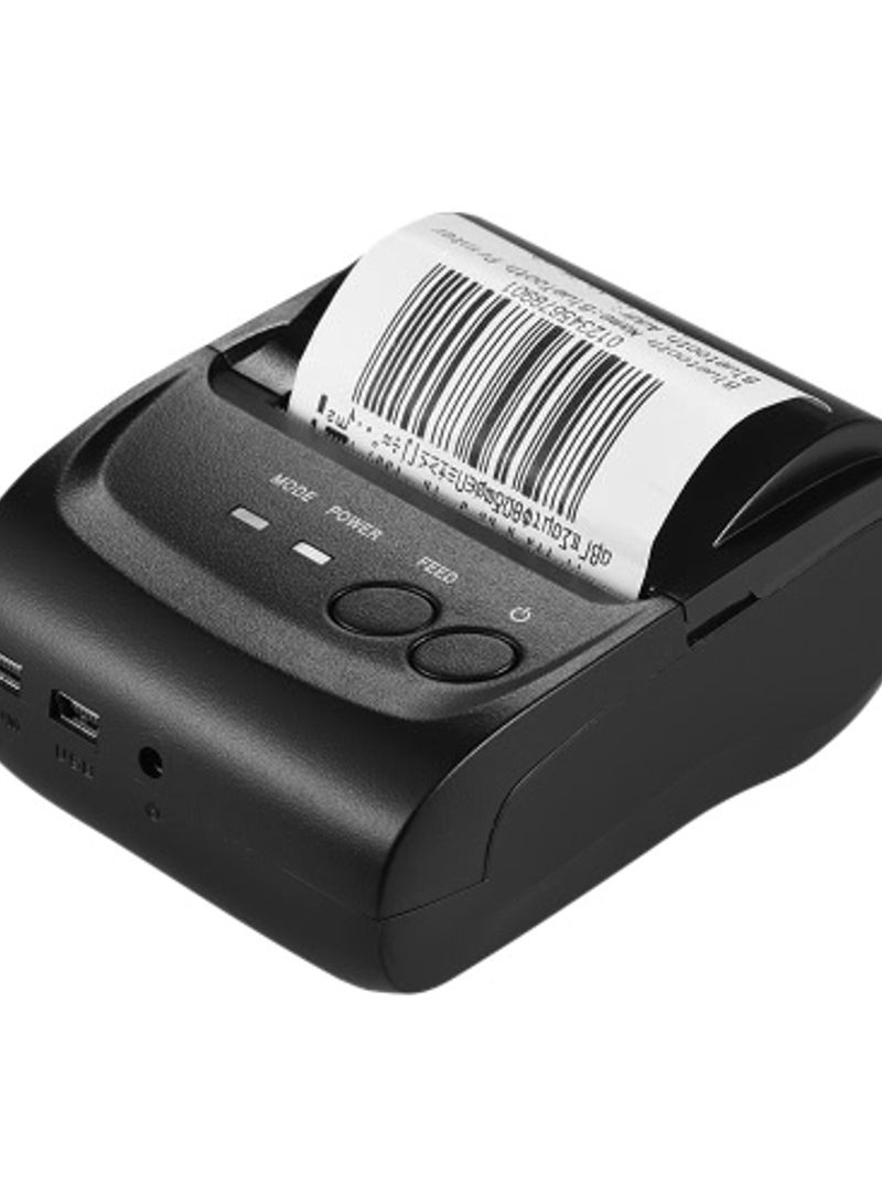 Wireless Thermal Barcode Printer Black