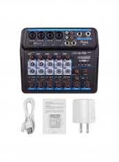 6-Channel BT USB Mixing Console With Built-In Sound Card VM1023 White/Black reviews 6-Channel BT USB Mixing Console With Built-In Sound Card VM1023 White/Black