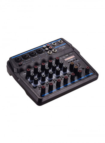 6-Channel BT USB Mixing Console With Built-In Sound Card VM1023 White/Black
