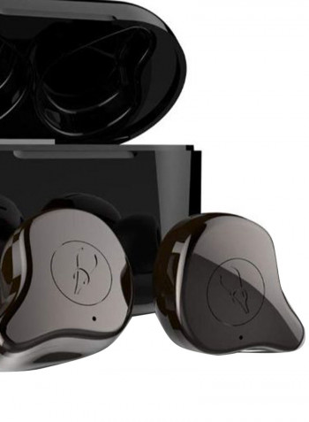 Bluetooth Wireless In-Ear Earbuds With Charging Case Black/Brown
