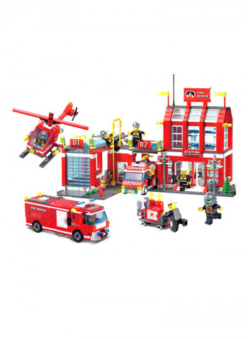 Fire Brigade Building Blocks Set
