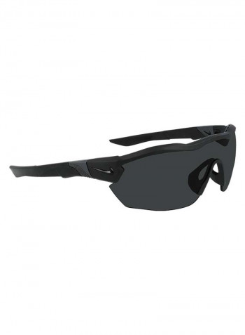 Men's Semi Rimless Bio Injected Shield Sunglasses