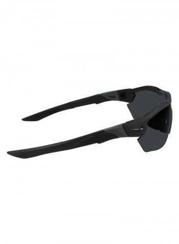 Men's Semi Rimless Bio Injected Shield Sunglasses