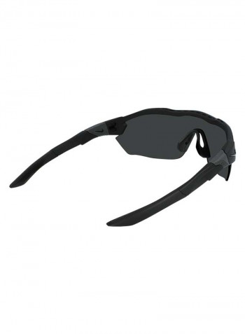 Men's Semi Rimless Bio Injected Shield Sunglasses