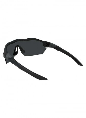 Men's Semi Rimless Bio Injected Shield Sunglasses