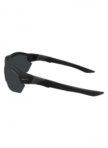 Men's Semi Rimless Bio Injected Shield Sunglasses