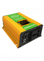 Dual USB Port Modified Sine Power Inverter Yellow/Black
