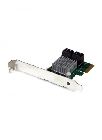 4 Port PCI Express 2.0 Sata III 6Gbps Raid Controller Card With Hyperduo SSD Tiering Black/Silver