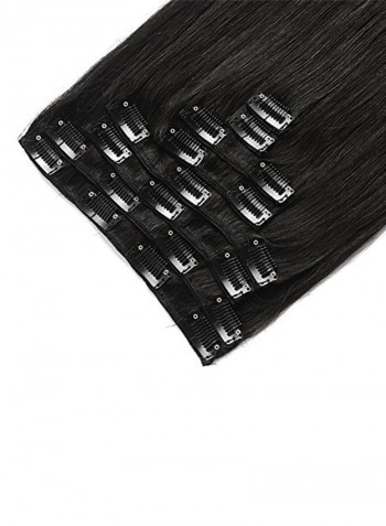 8-Piece Double Weft Hair Extension Set Black