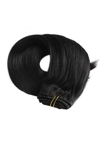 8-Piece Double Weft Hair Extension Set Black