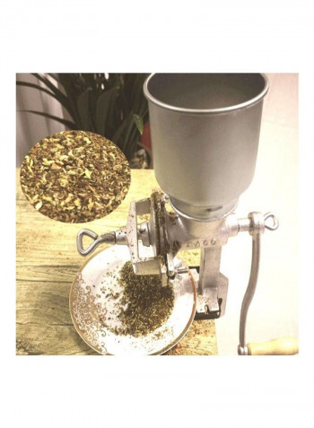 Manual Grain Grinder Silver 38.5x13x14cm