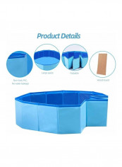 Foldable Pet Bathing Tub Blue 36.0x32.0x12.0cm
