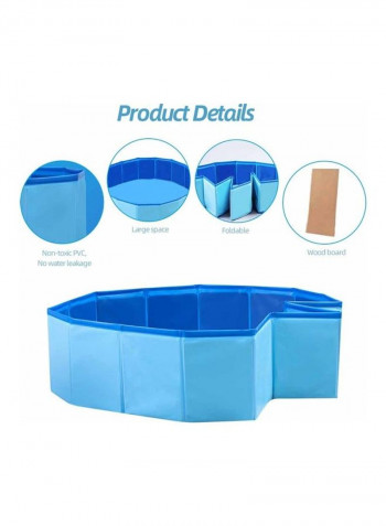 Foldable Pet Bathing Tub Blue 36.0x32.0x12.0cm