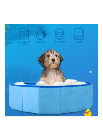 Foldable Pet Bathing Tub Blue 36.0x32.0x12.0cm