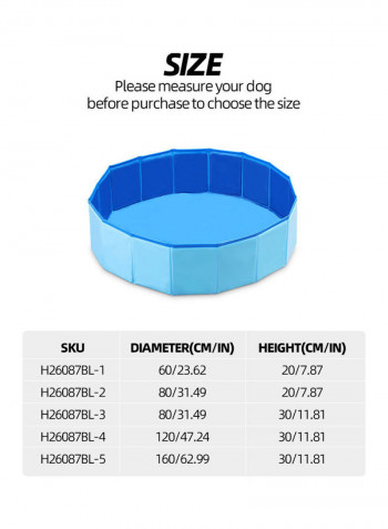 Foldable Pet Bathing Tub Blue 36.0x32.0x12.0cm