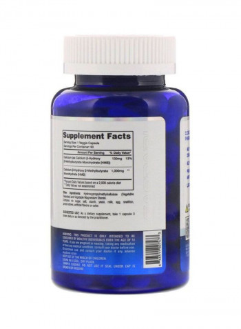 HMB Pure Beta Hydroxy Dietary Supplement 1000 mg - 90 Capsules