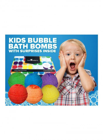 Pack Of 6 Bubble Bath Bomb With Surprise Toys Inside