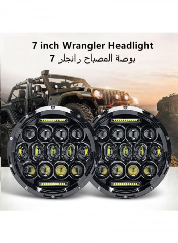 2-Piece LED Round Headlight For Harley Davidson