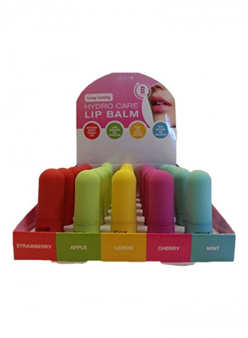 5-Piece Hydro Care Lip Balm Blue/Red/Yellow