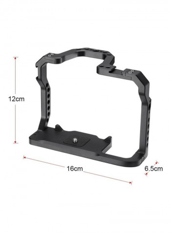 Aluminum Alloy Camera Cage with Cold Shoe Black