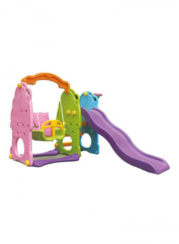 3-In-1 Set With Play Slide, Swing And Basketball-16347