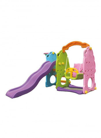 3-In-1 Set With Play Slide, Swing And Basketball-16347