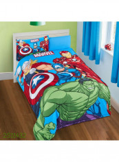 4-Piece Marvel Superhero Comforter Set Cotton Multicolour 180 x 240cm