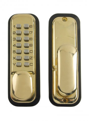 Push Button Door Lock Gold