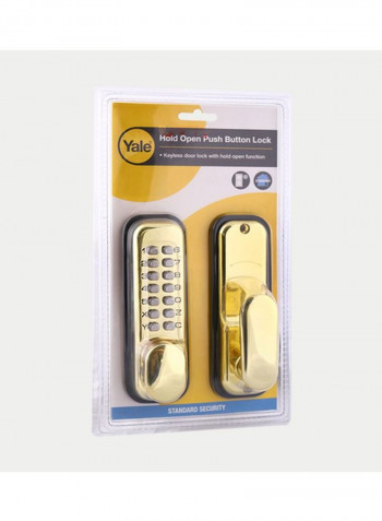 Push Button Door Lock Gold