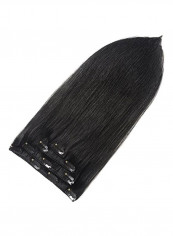 Double Weft Clip-In Hair Extension 1 Jet Black 20inch
