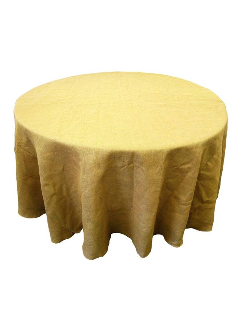 Natural Burlap Tablecloth Yellow 108inch