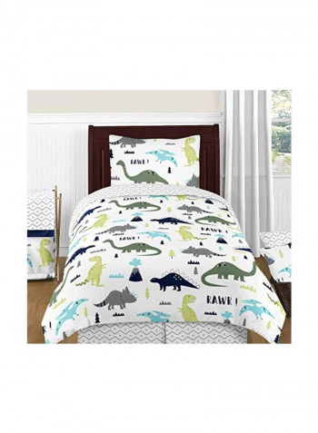 Printed Floor Rug White/Green/Blue 36x30inch