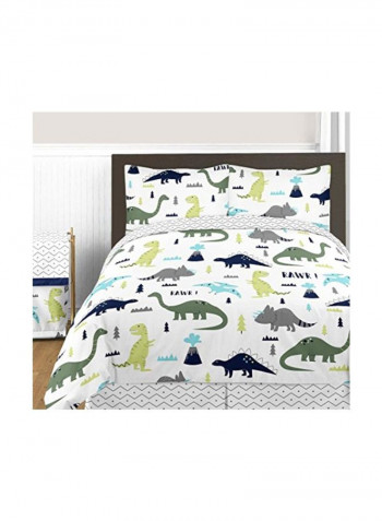 Printed Floor Rug White/Green/Blue 36x30inch