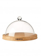 Life Collection Cheese Board With Dome Cover Brown/Clear 25x25x15centimeter