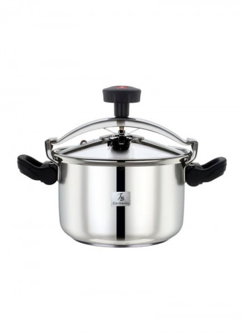 Stainless Steel Pressure Cooker Silver/Black 26centimeter