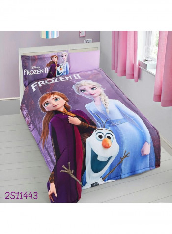 4-Piece Frozen Single Bed Comforter Set for Kids Cotton Blend Multicolour 180 x 240cm