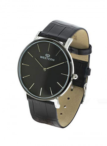 Men's Leather Analog Watch W7185GSB010C