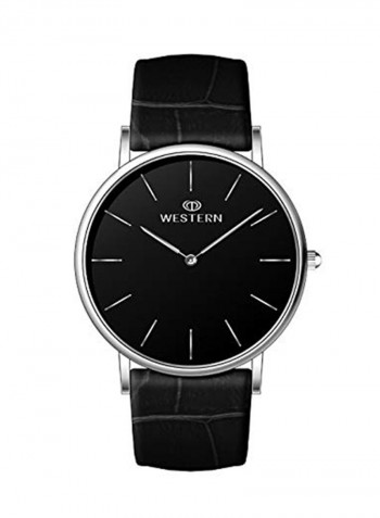 Men's Leather Analog Watch W7185GST010C