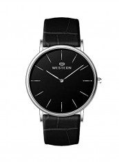 Men's Leather Analog Watch W7185GST010D