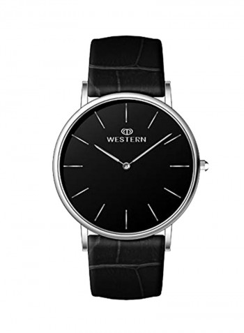 Men's Leather Analog Watch W7185GST010D