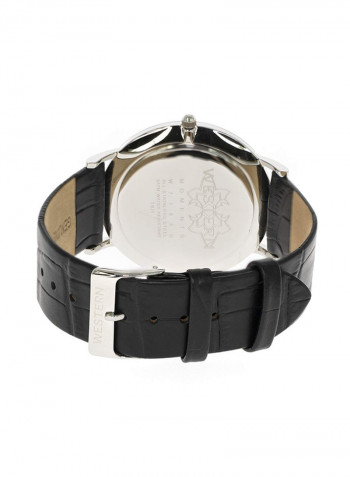Men's Leather Analog Watch W7185GST010D
