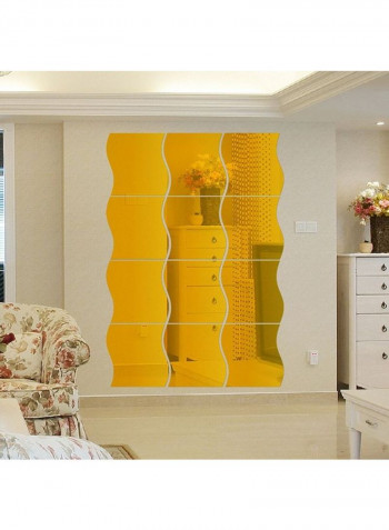 4 Pieces Bathroom Wall Stickers Gold 60 x 90cm