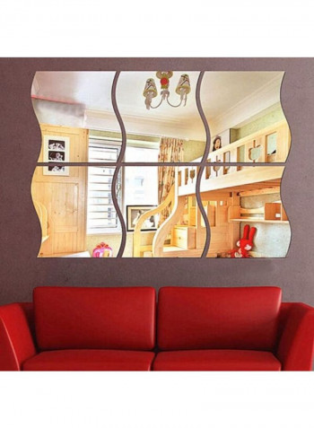 4 Pieces Bathroom Wall Stickers Gold 60 x 90cm