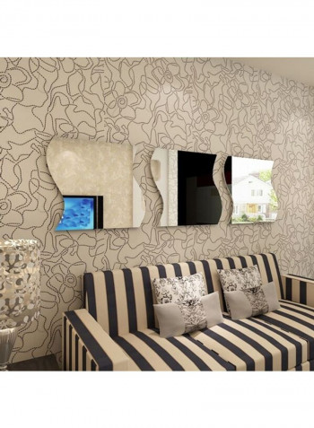 4 Pieces Bathroom Wall Stickers Gold 60 x 90cm