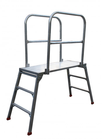 3-Steps Plank Stool Silver 100x50x17centimeter