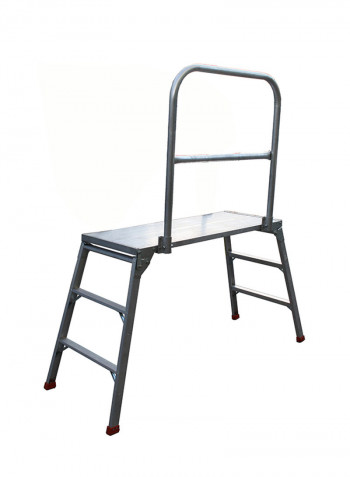 3-Steps Plank Stool Silver 100x50x17centimeter