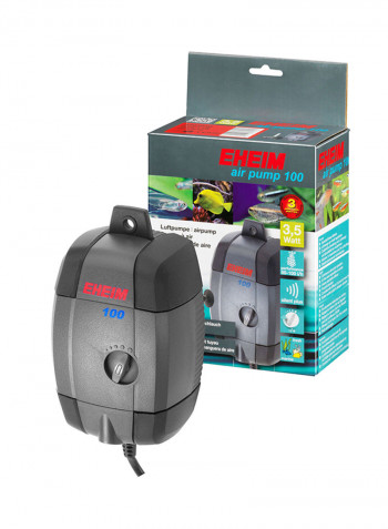 Air Pump 100 Twin Freshwater And Seawater Aquarium Black/Grey