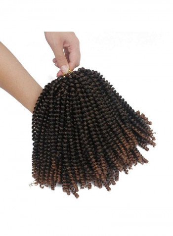 4-Piece Spring Twist  Synthetic Hair Extension 1B/30# Brown 8inch