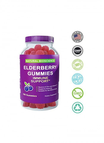 Elderberry Gummies Immune Support Dietary Supplement - 180 Gummies